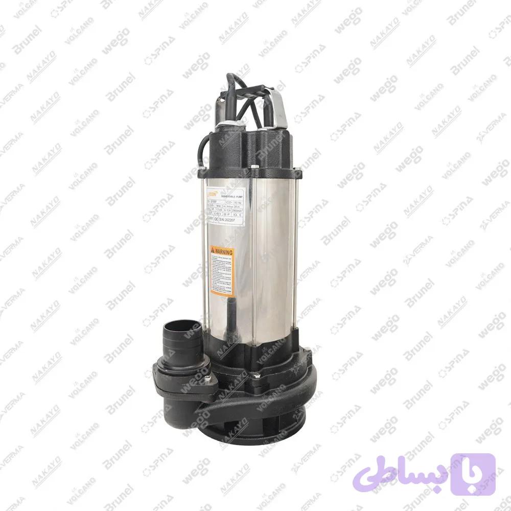 لجن کش برونل 23 متری 3 اینچ سه اسب فلوتردار تنه استیل کاتردار مدل VD2200F | پمپ لجنکش ارتفاع بالا تکفاز