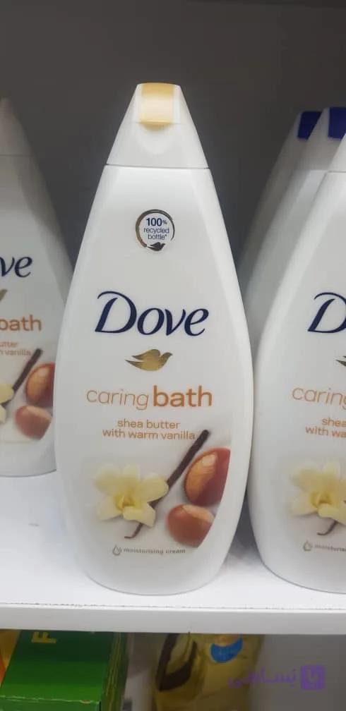 شامپو بدن داو مدل 500میل caring bath با رایحه وانیل