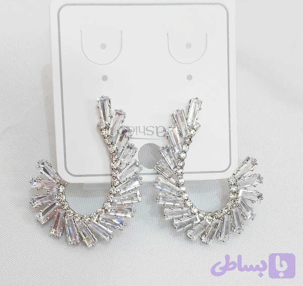 گوشواره نگین دار مجلسی