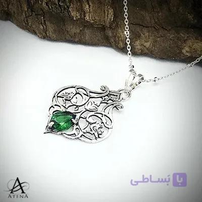 گردنبند نقره طرح دلیار