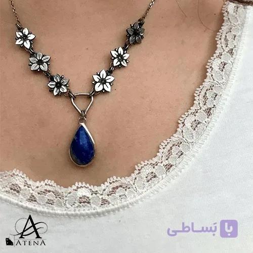 گردنبند نقره طرح مهر — تصویر 1