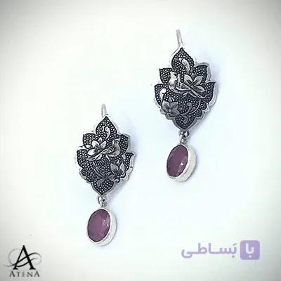 گوشواره نقره طرح باده