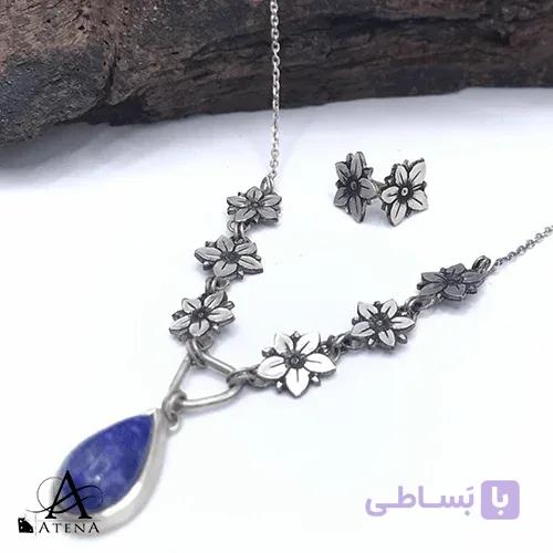 گوشواره نقره طرح مهر — تصویر 1