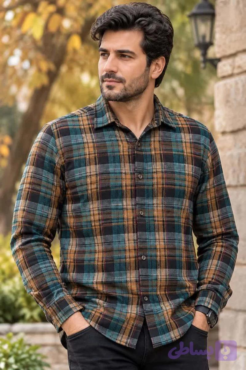 پیراهن کشمیر مردانه (کد 5Q5R2) — تصویر 1