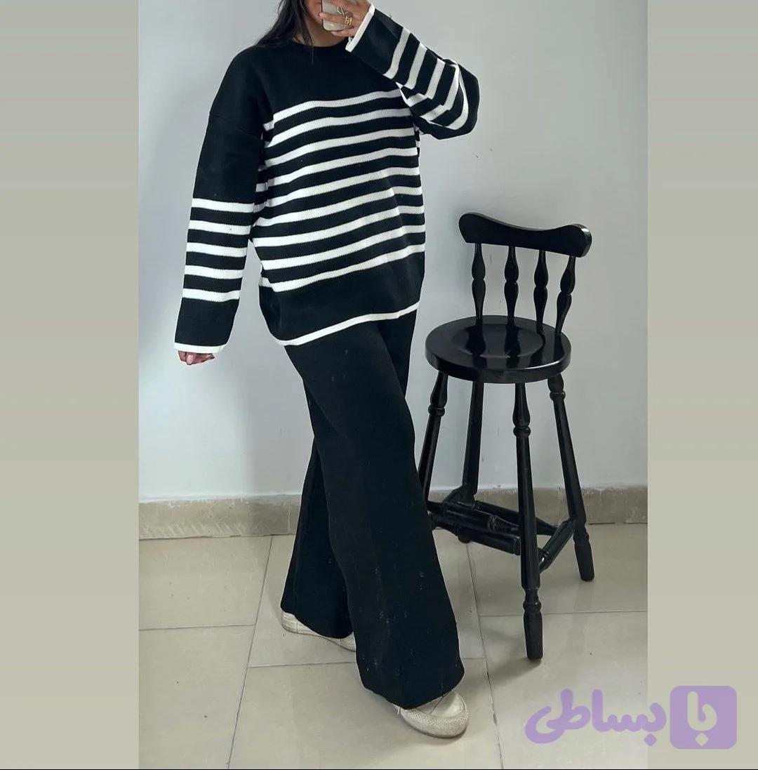 ست بافت بلوز شلوار زنانه — تصویر 1