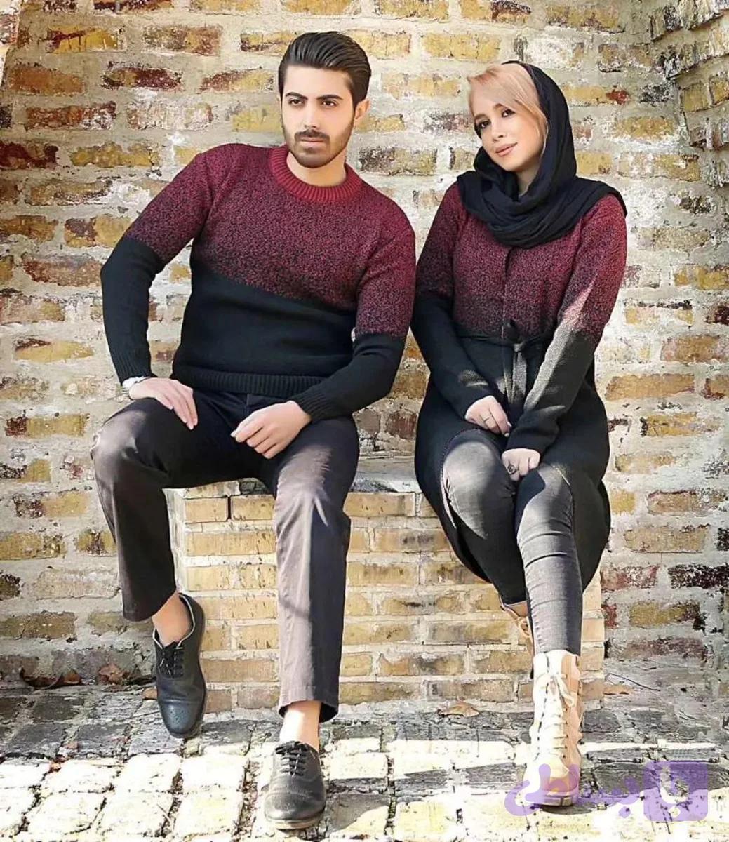 ست عشق مانتو و بلوز بافت — تصویر 1