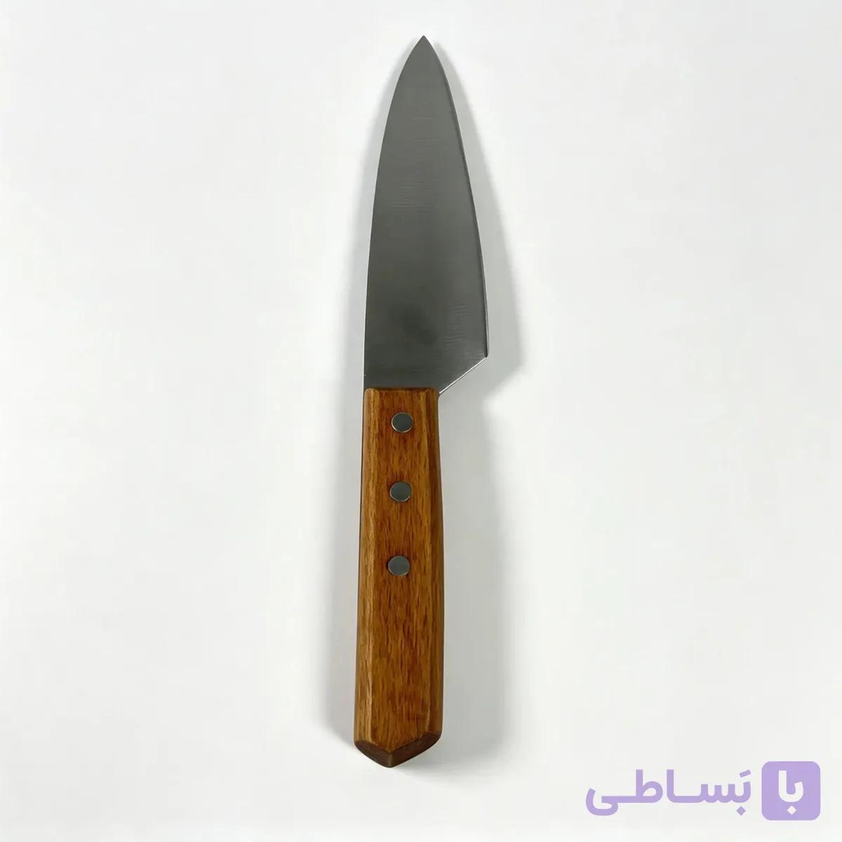 چاقو راسته دسته چوبی صفر تیغه 11 حیدری — تصویر 1