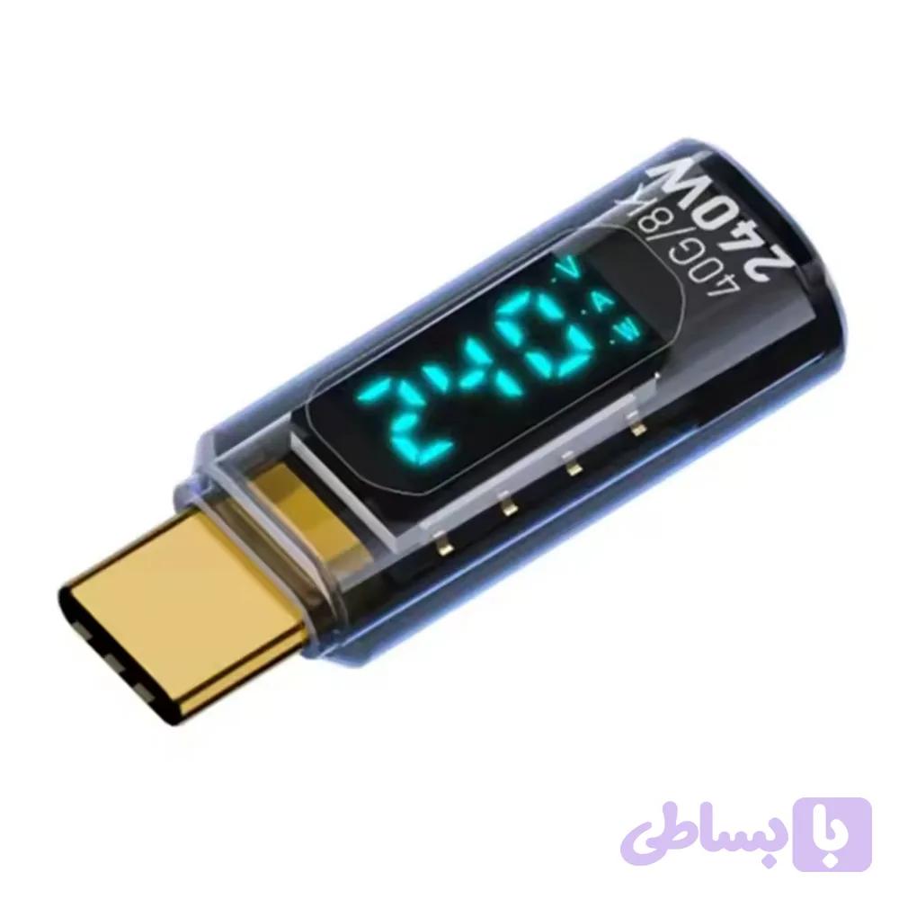 مبدل USB-C مدل PM-602 با سنجش ولتاژ، جریان و توان، شارژ ۲۴۰ وات و انتقال تصویر 8K — تصویر 1