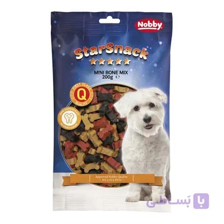 تشویقی سگ نوبی مدل mini bones mix وزن 200 گرم
