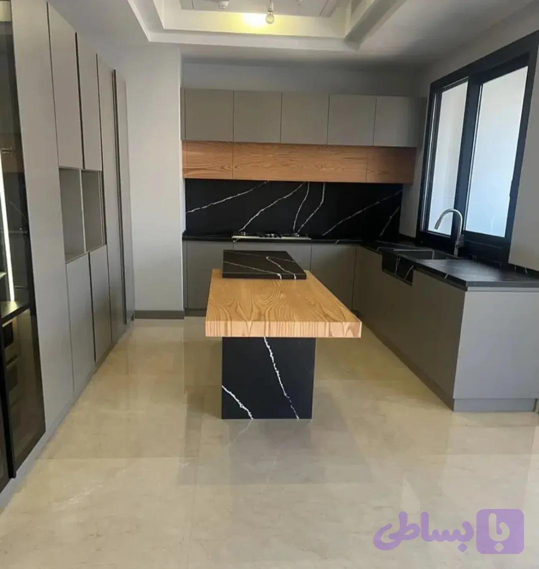 کابینت دوپله دورنگ نقدواقساط هایگلس مات و ام دی اف ۴۶۳
