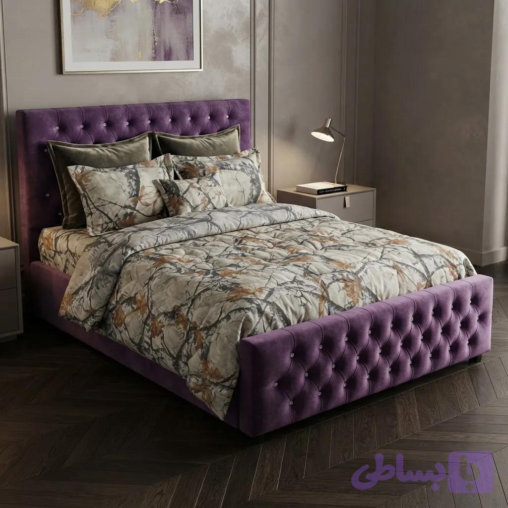 روتختی دونفره میکرو طوسی کرم طرح پاییز اقتصادی رادمهر