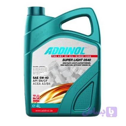 روغن موتور ادینول ۴ لیتری 5W-40 کیفیت SN مدل Addinol Super Light 05-40