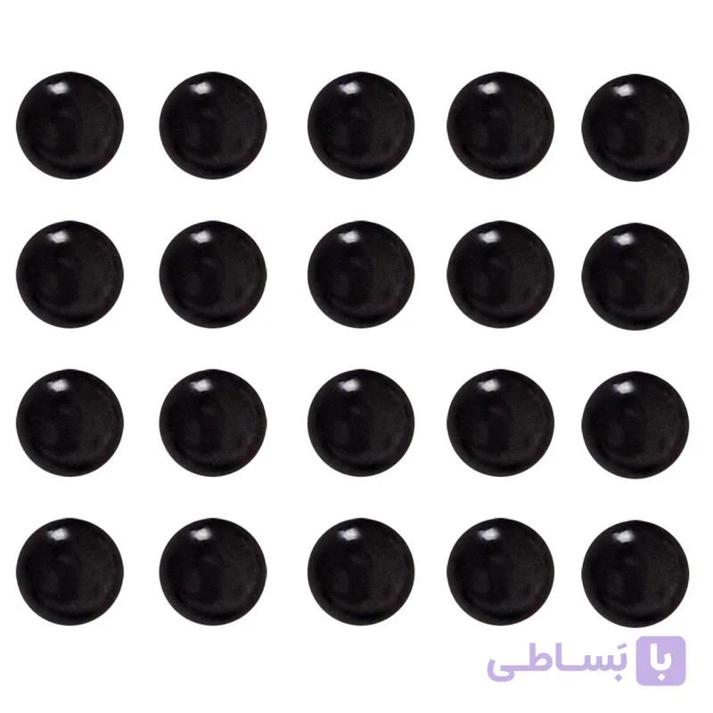 چشم عروسک لپه ای مشکی بسته 20 عددی