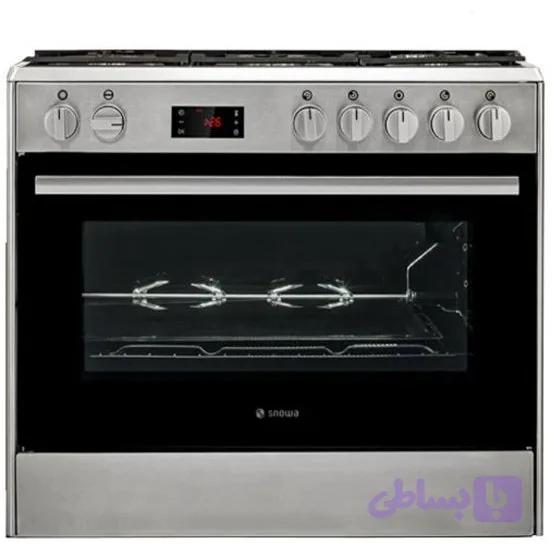 اجاق گاز اسنوا آدرینا کلاسیک بدون شیشه 5 شعله نما استیل مدل SGC5-31101
