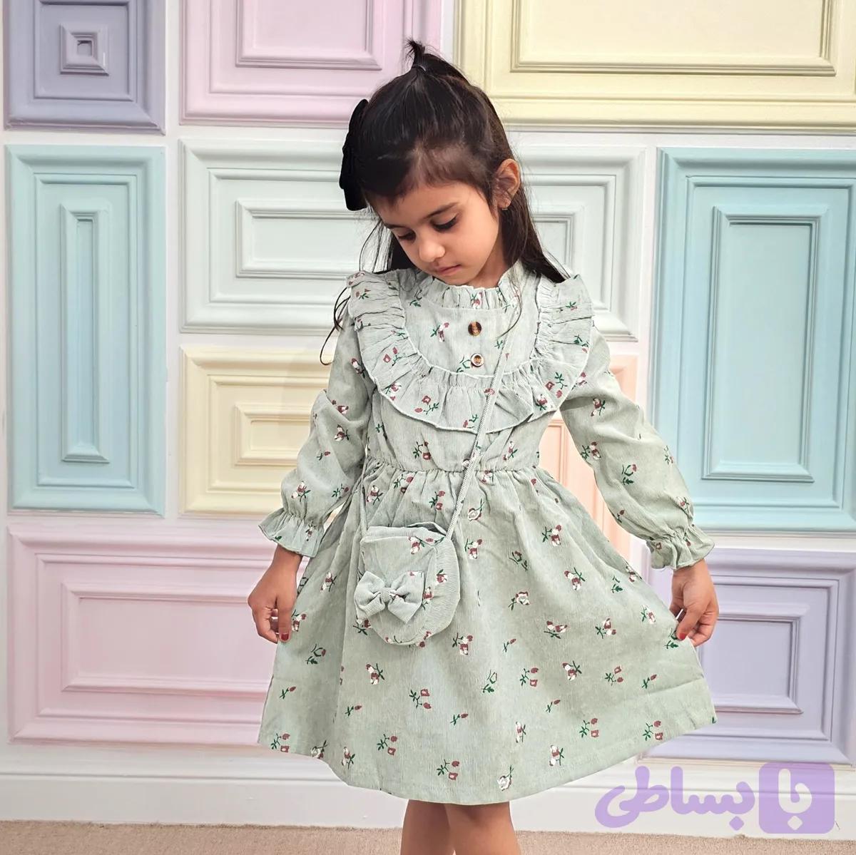 پیراهن مخمل کبریتی (کد XW4HO)