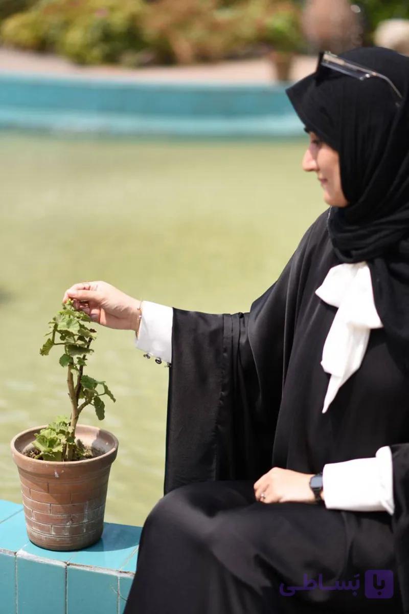 ست زنانه عبای سوده و شومیز پاپیون
