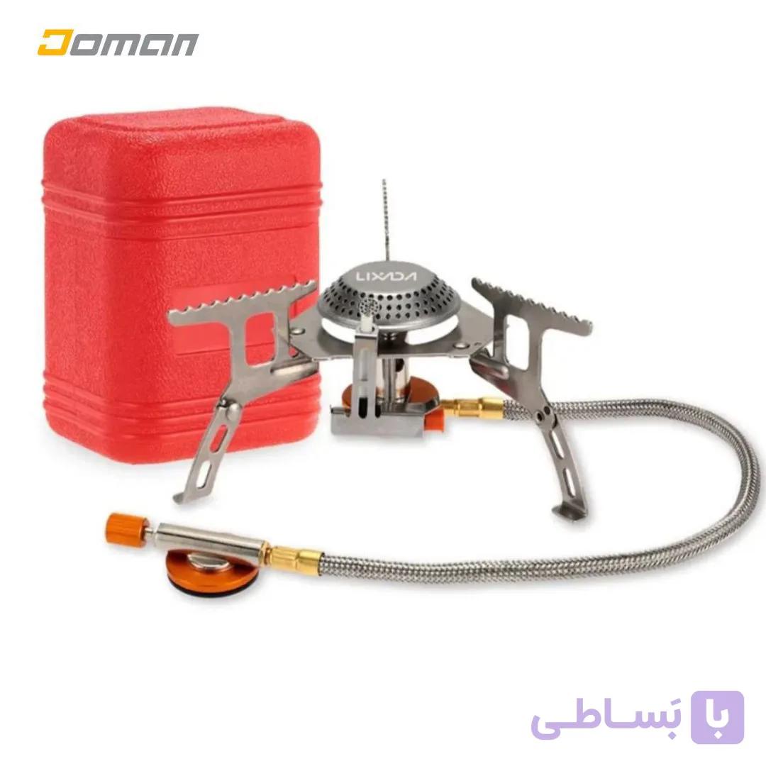 سرشعله چراغ خوراک پزی کوهنوردی مدل سه پایه ی فندک دار — تصویر 1