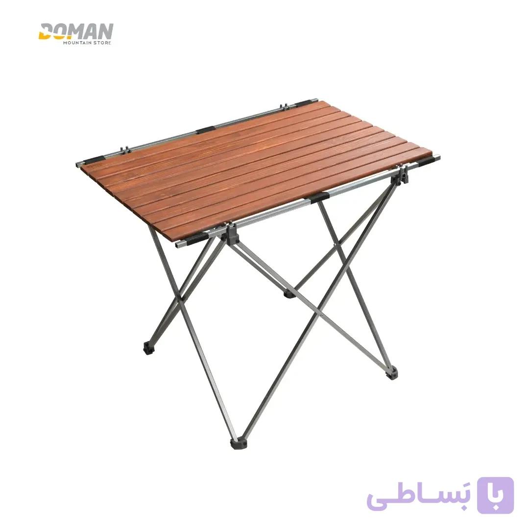 میز کمپینگ تاشو ادریک مدل رویه چوبی چهار نفره — تصویر 1