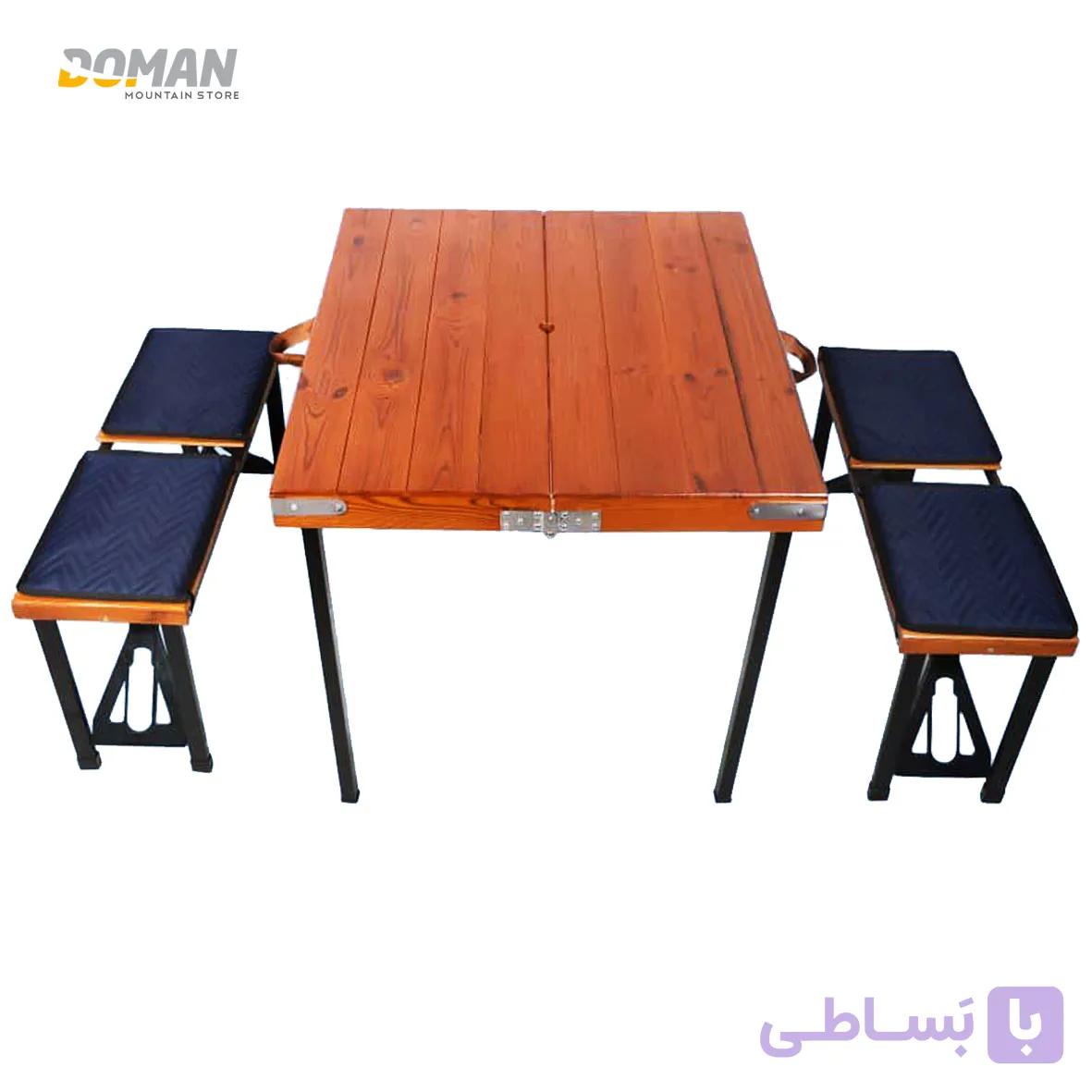 میز کمپینگ چوبی میز نیمکت کمپینگ هستی پلاست HASTI PLASTمدل: آرمان ARMAN — تصویر 1