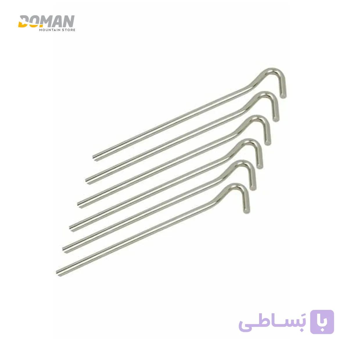 میخ چادر کوهنوردی اوولایت evolite آلمان مدل : میخ چادر استیل 6 عددی evolite Heavy Duty Steel Tent Pegs X 6 20cm — تصویر 1