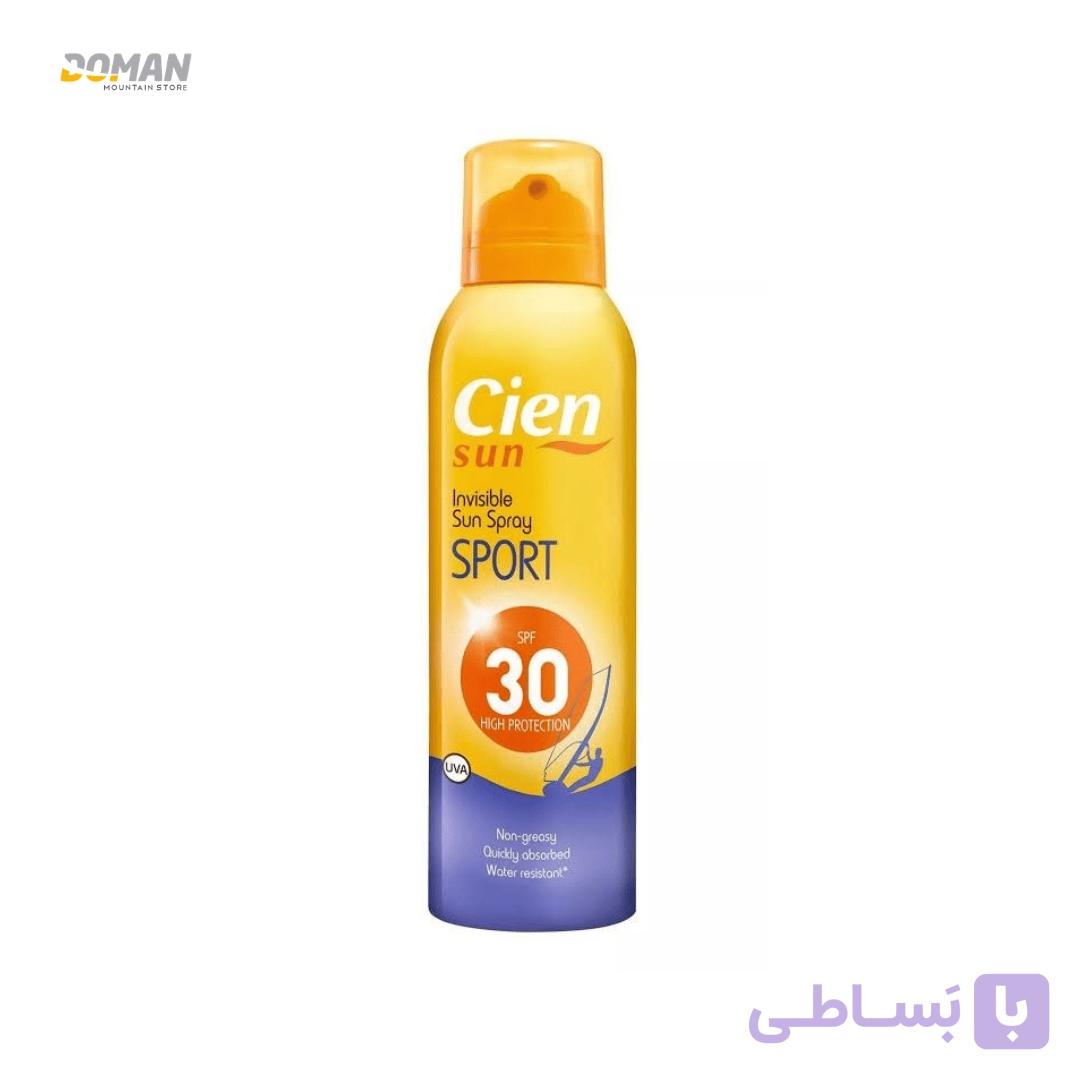 اسپری ضد آفتاب سین سان Cien آلمان اس پی اف 30 ورزشی 200ML — تصویر 1