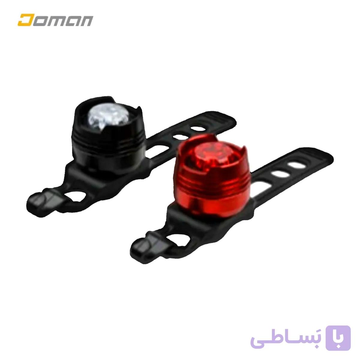 چراغ دوچرخه؛ انرژی ENERGI تایوان قرمز ( عقب ) جلو ( سفید )  مدل EBL-008 دو قلو قرمز عقب / سفید جلو باتری خور — تصویر 1