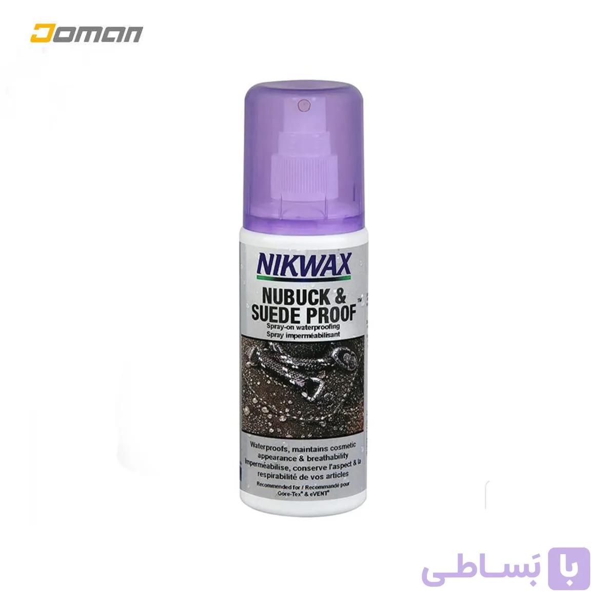 اسپری ضدآب کفش نیک واکس NIKWAX انگلیس مدل: نیک‌ واکس نبوک ساد پروف 125 میل NIKWAX NUBUK&amp;SUEDE PROOF 125ml — تصویر 1