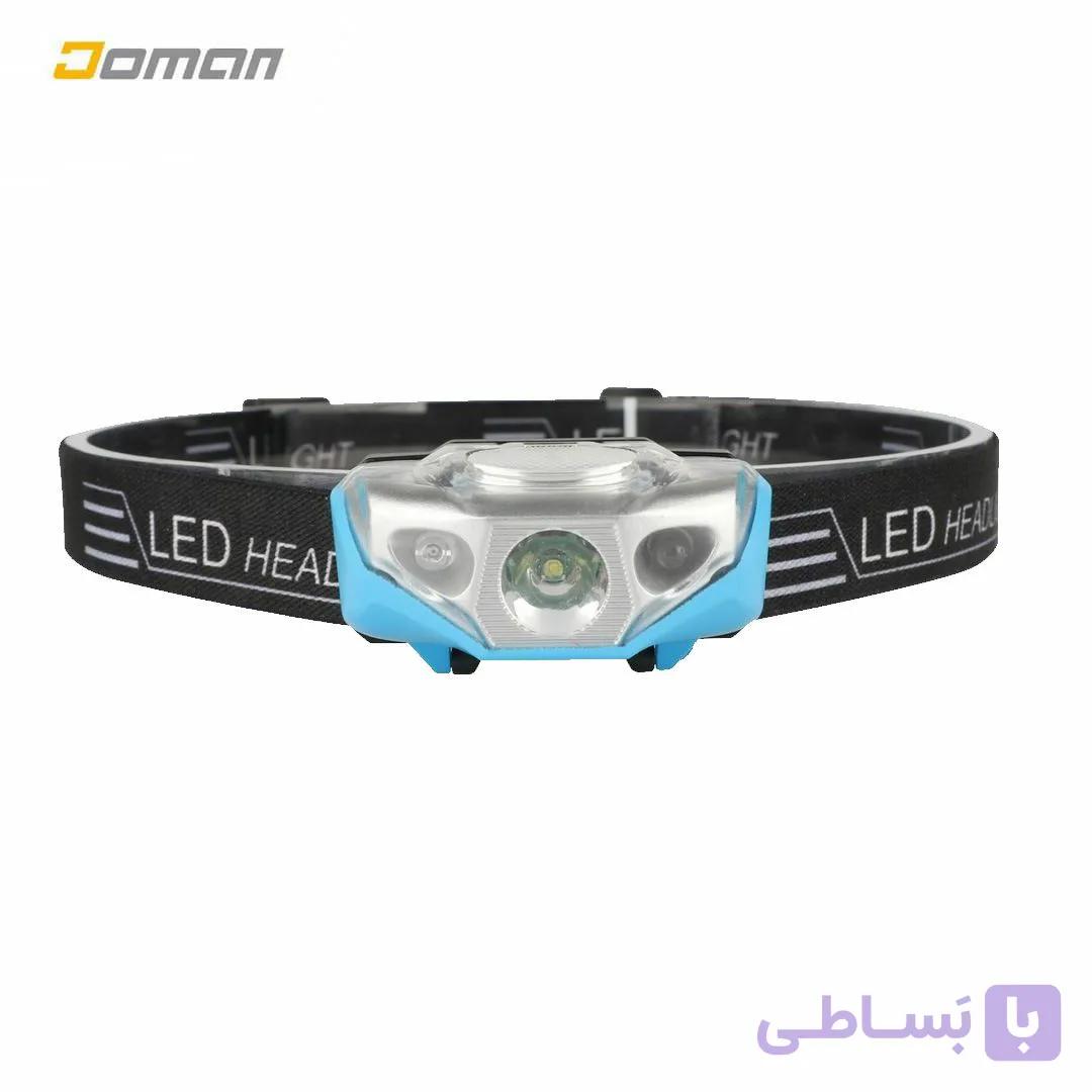 چراغ پیشانی – هدلمپ کوهنوردی؛ سنسور دار شارژی  مدل: شارژی سنسور دار – کد: DH906 — تصویر 1