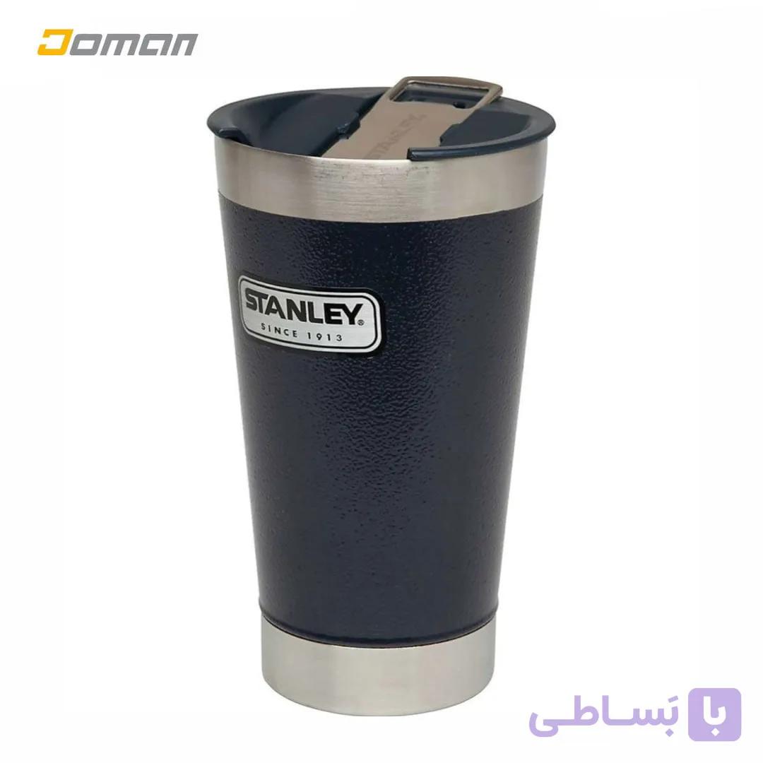 ماگ لیوان کوهنوردی گرم و سرد استنلی STANLEY آمریکا مدل کُلد پینت 473 میلی لیتر؛ دارای درب و در بازکن VACUUM INSULATED COLD PINT — تصویر 1