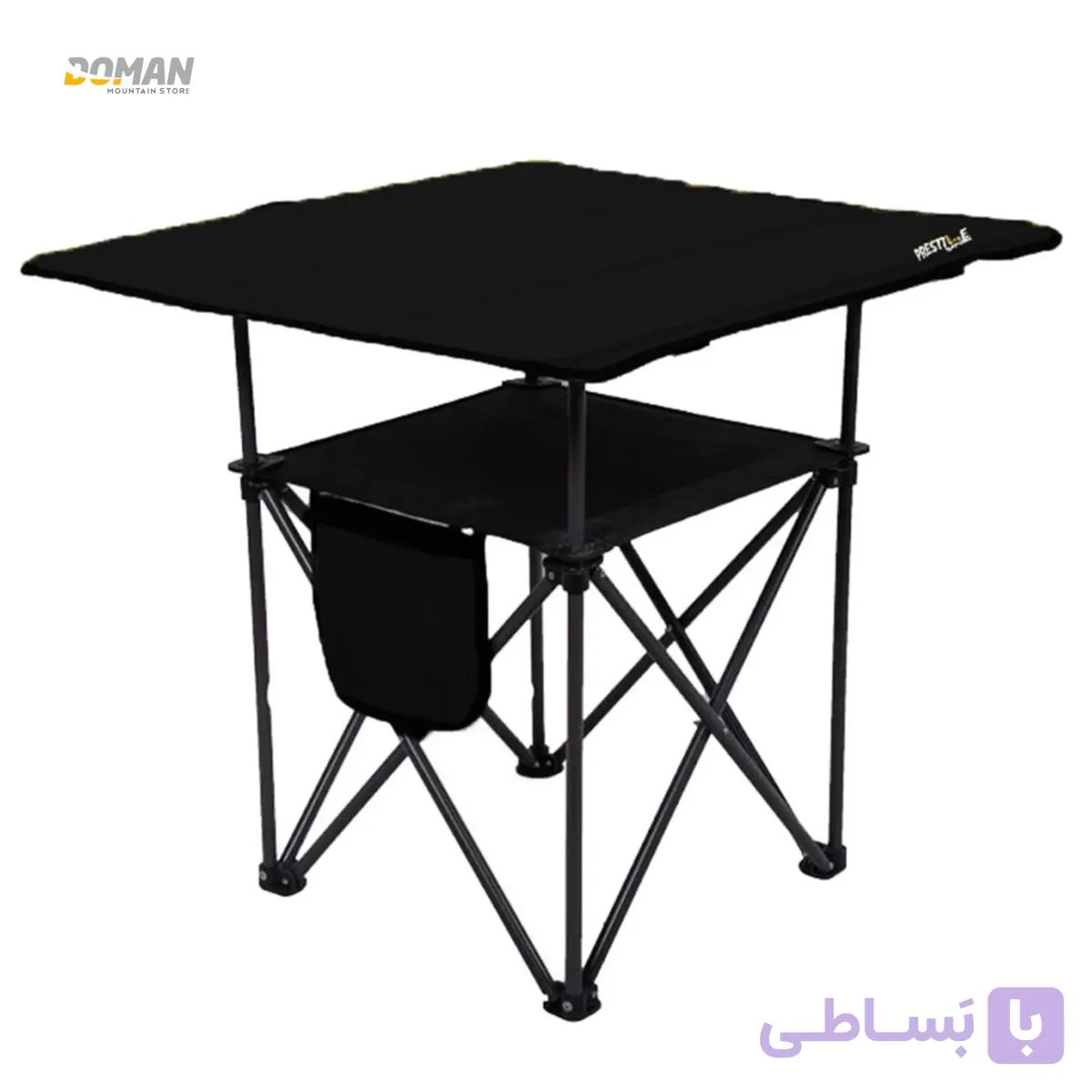 میز کمپینگ تاشو پرستیز نیچر مدل دو طبقه پارچه ای چهار نفره — تصویر 1