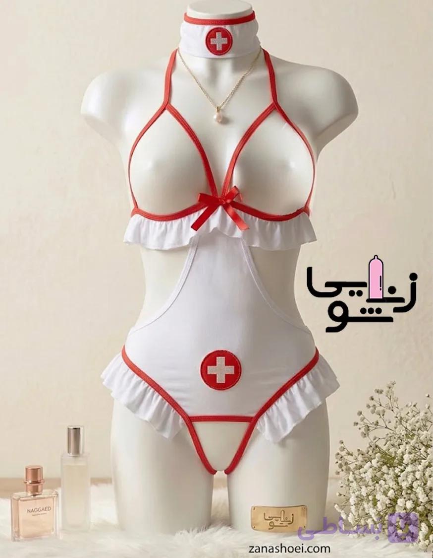 کاستوم پرستاری فاق باز سفید — تصویر 1