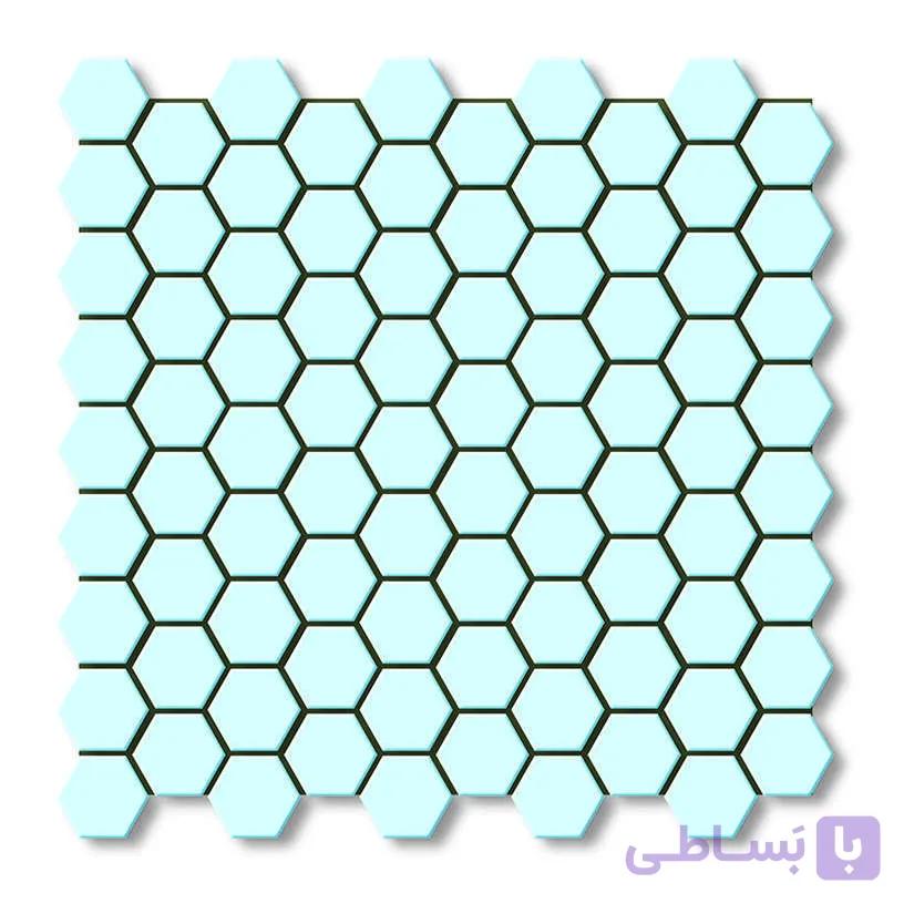 کاشی استخری البرز طرح شش ضلعی براق SG Glossy کد SG white 3