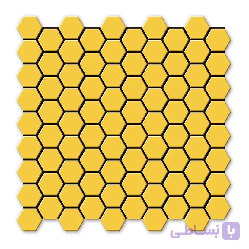 کاشی استخری البرز شش ضلعی براق طرح SG Glossy کد SG Yellow 1