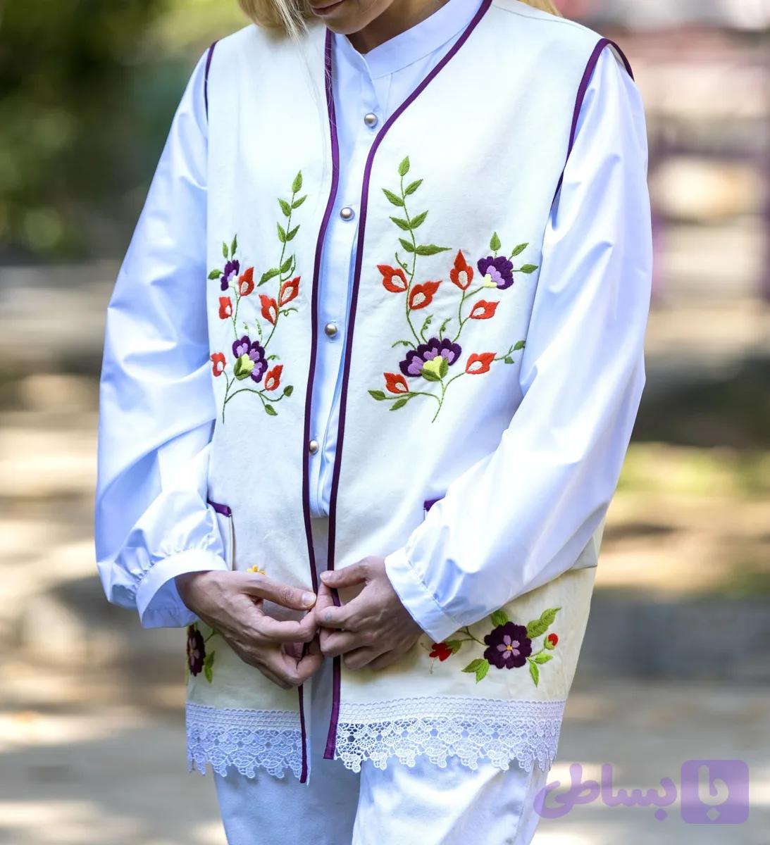 وست کتان گلدوزی خیال