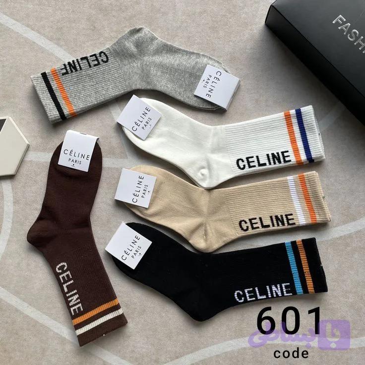 (10جفت) جوراب ساقدار مردانه طرح celine کد 10601 paran — تصویر 1