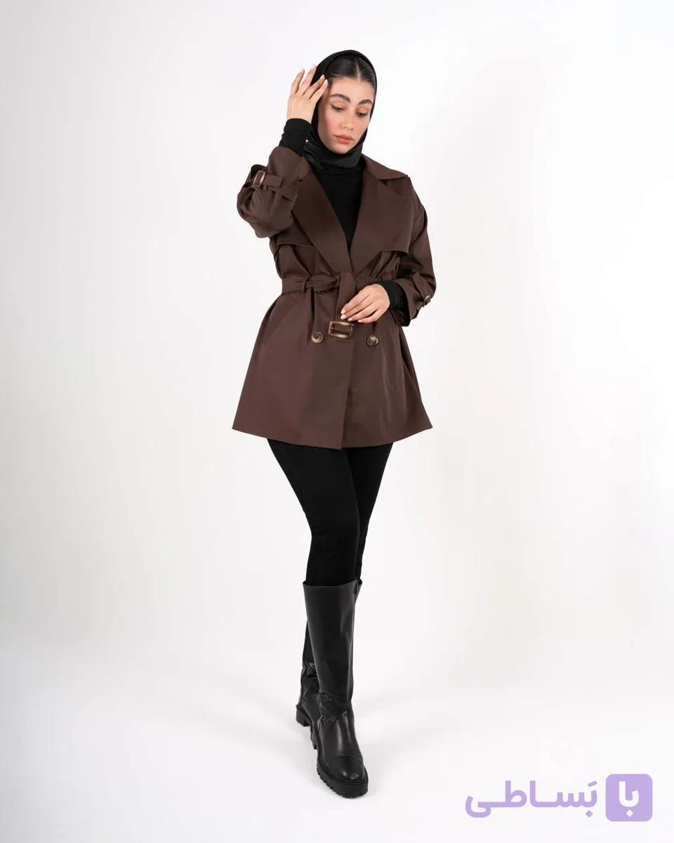 ترنچ کت کوتاه زنانه مدل سارا بسته 21 عددی — تصویر 1
