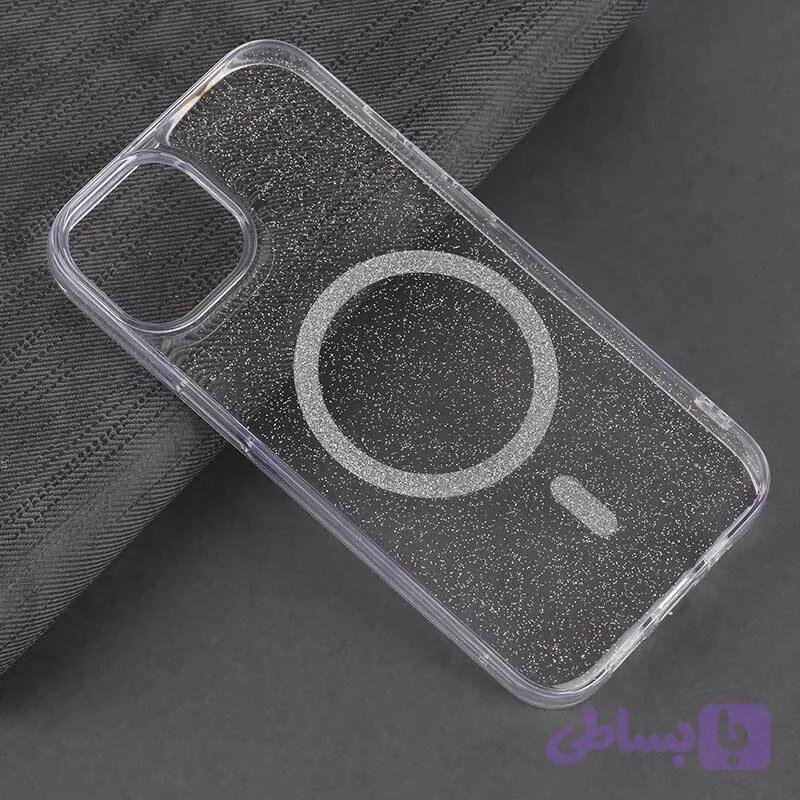 قاب مگ سیف اصلی شیشه ای اکلیلی آیفون iphone 14 pro max