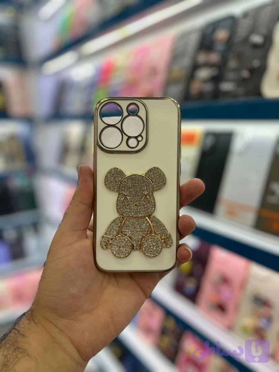 قاب مای کیس خرسی نگینی آیفون iphone 14 pro