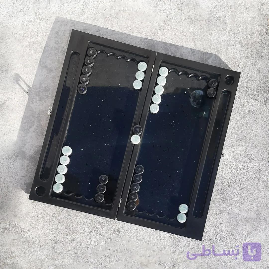 تخته نرد دستساز رزینی طرح آسمان شب