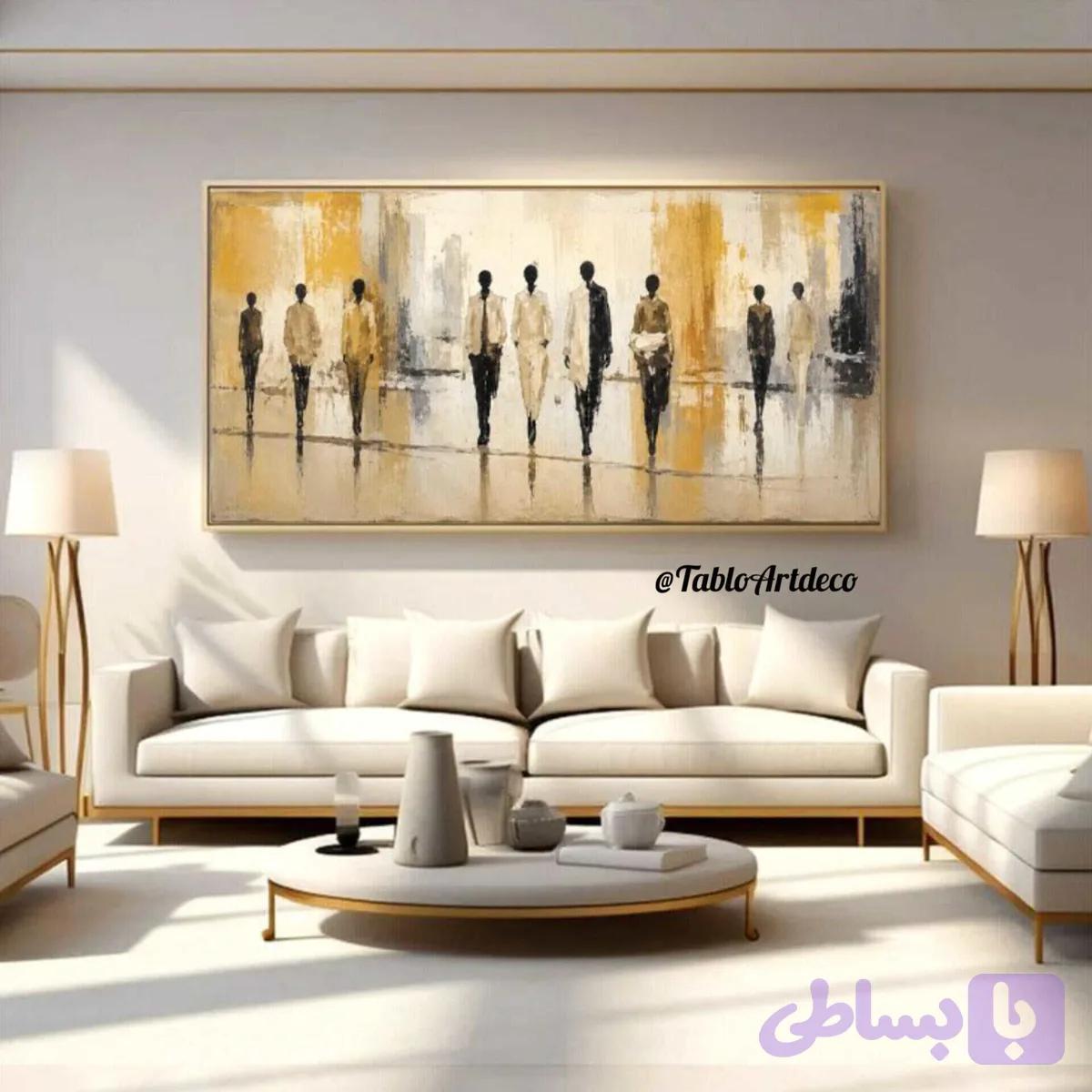 تابلو دکوراتیو یک تکه طرح چهره آبستره کد T143 — تصویر 1