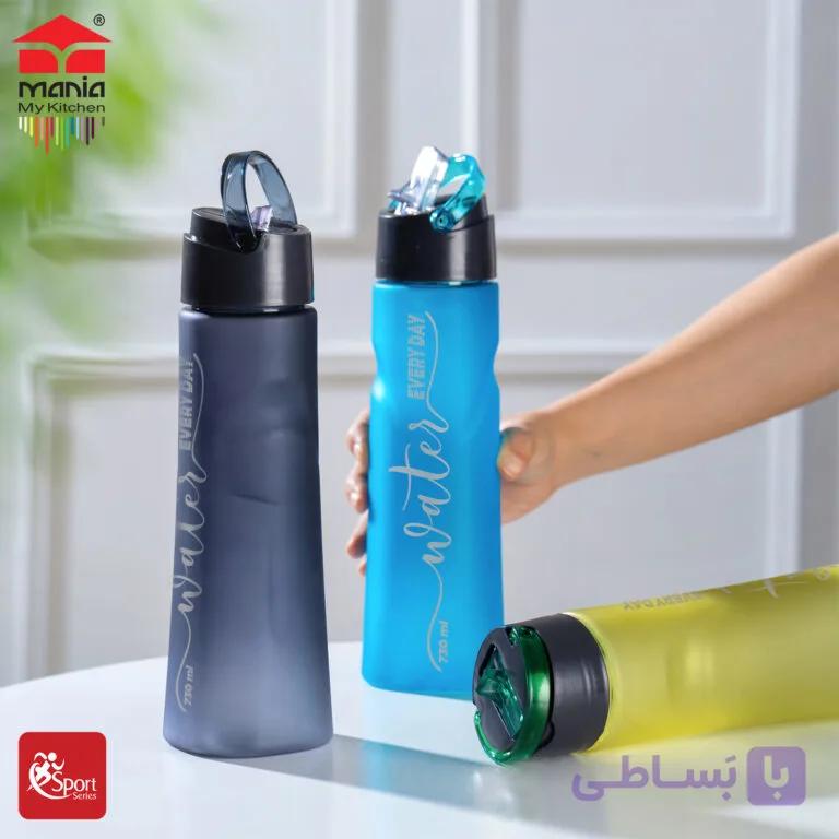بطری پلاستیکی مات مانیا مدل آلفا نی‌دار بزرگ