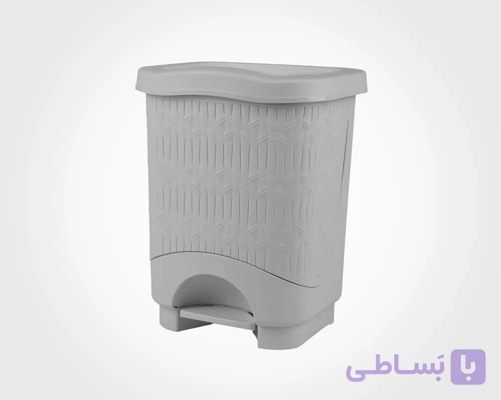 سطل پدالي 4 گوش بزرگ بامبو ليمون