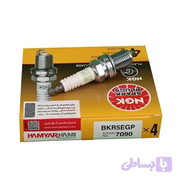 شمع پایه کوتاه سوزنی پلاتینیوم ان جی کی ژاپن 7090 همیارحامی BKR5EGP — تصویر 1