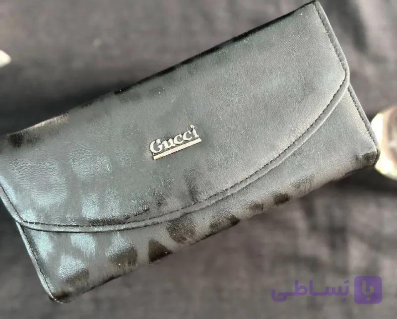 کیف پول زنانه پلنگی گوچی کد 619 — تصویر 1