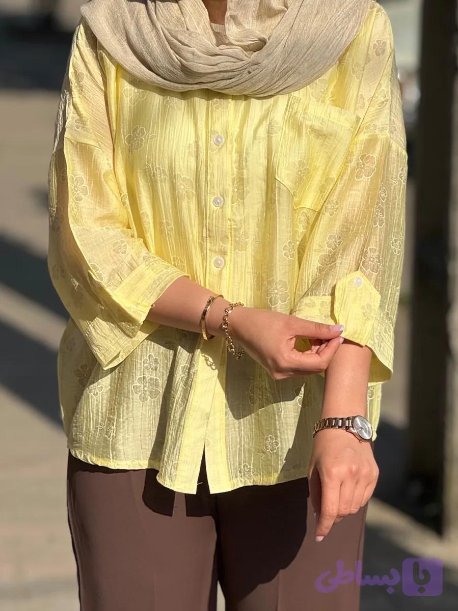 شومیز شیشه ای طرح گل — تصویر 1