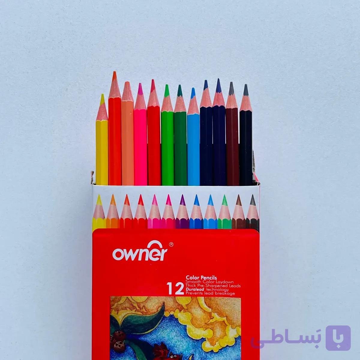 مداد رنگی اونر 12 رنگ مقوایی طرح موجودات فضایی — تصویر 1
