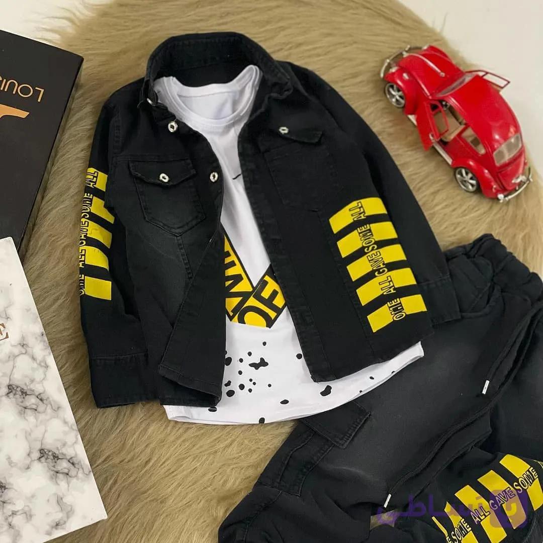 3 تیکه Off White ( کت و شلوار و تاپ ) — تصویر 1