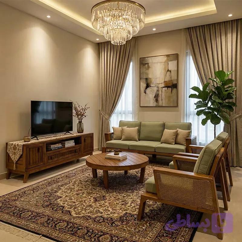 مبل نیم ست راحتی مدل سپید حصیری — تصویر 1