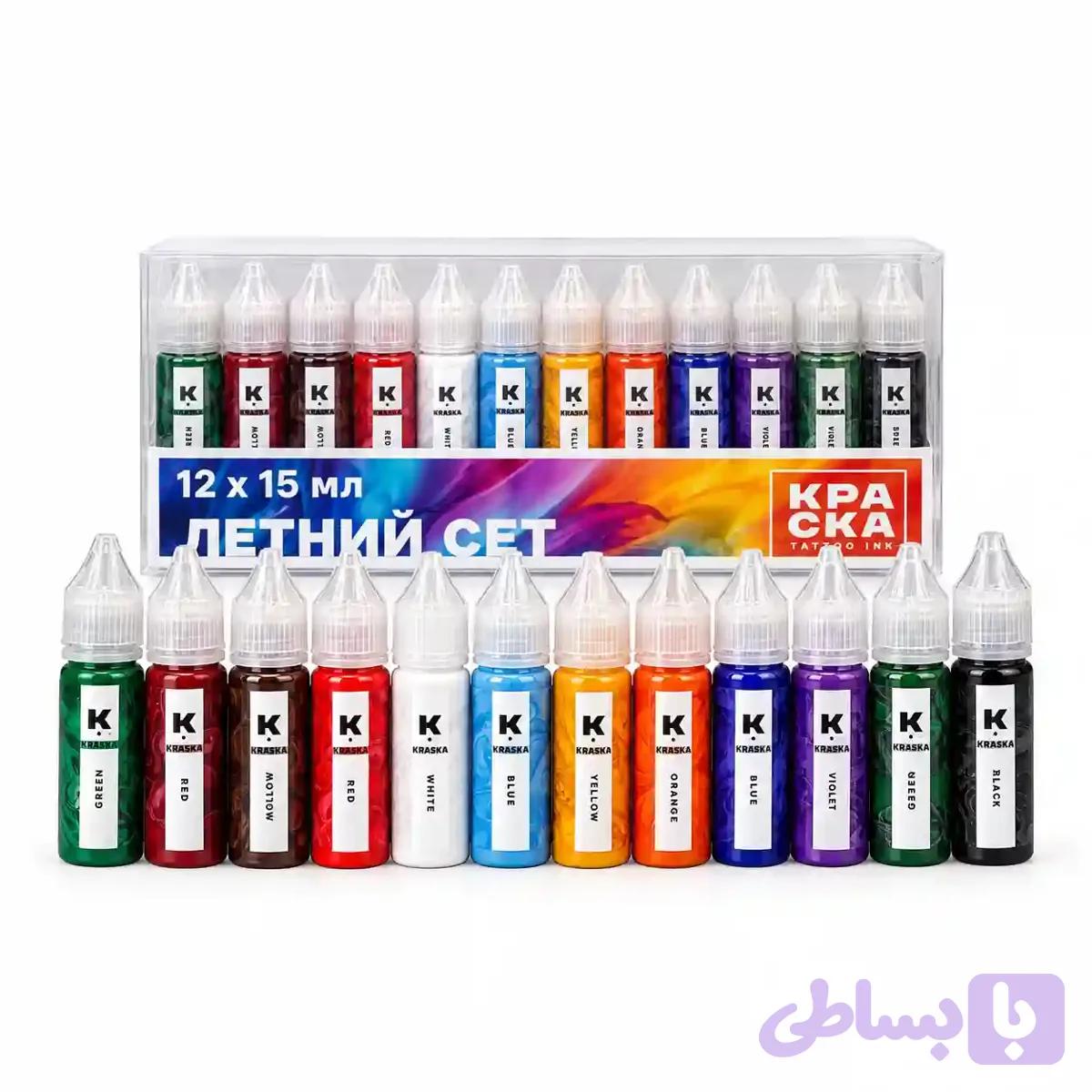 ست رنگ تتو برند کراسکا Summer Set 15ml