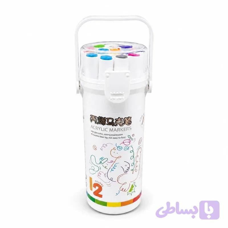 ماژیک 12 رنگ چند منظوره اکرلیک کد NO 679 — تصویر 1